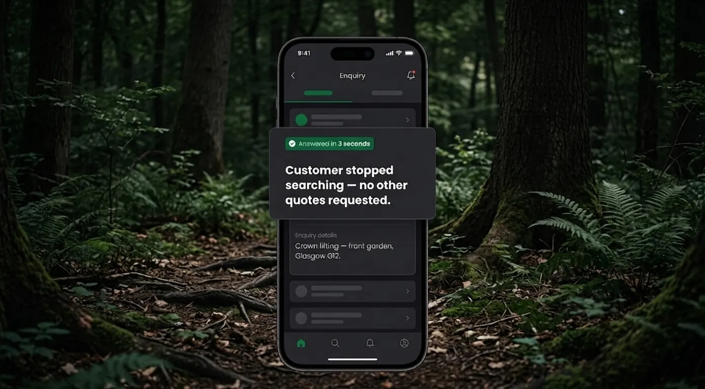 AI Call Answering for Tree Surgeons - Customer talks to the AI agent and stops looking for other options