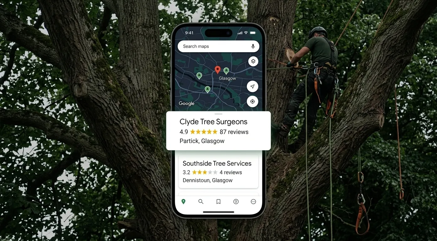 F4-Automated-Review-Collection-Card-2 Automated Review Collection for Tree Surgeons - More five star reviews help rank #1 on Google Maps