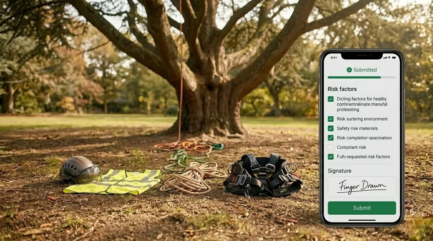 Digital risk assessments for tree surgeons