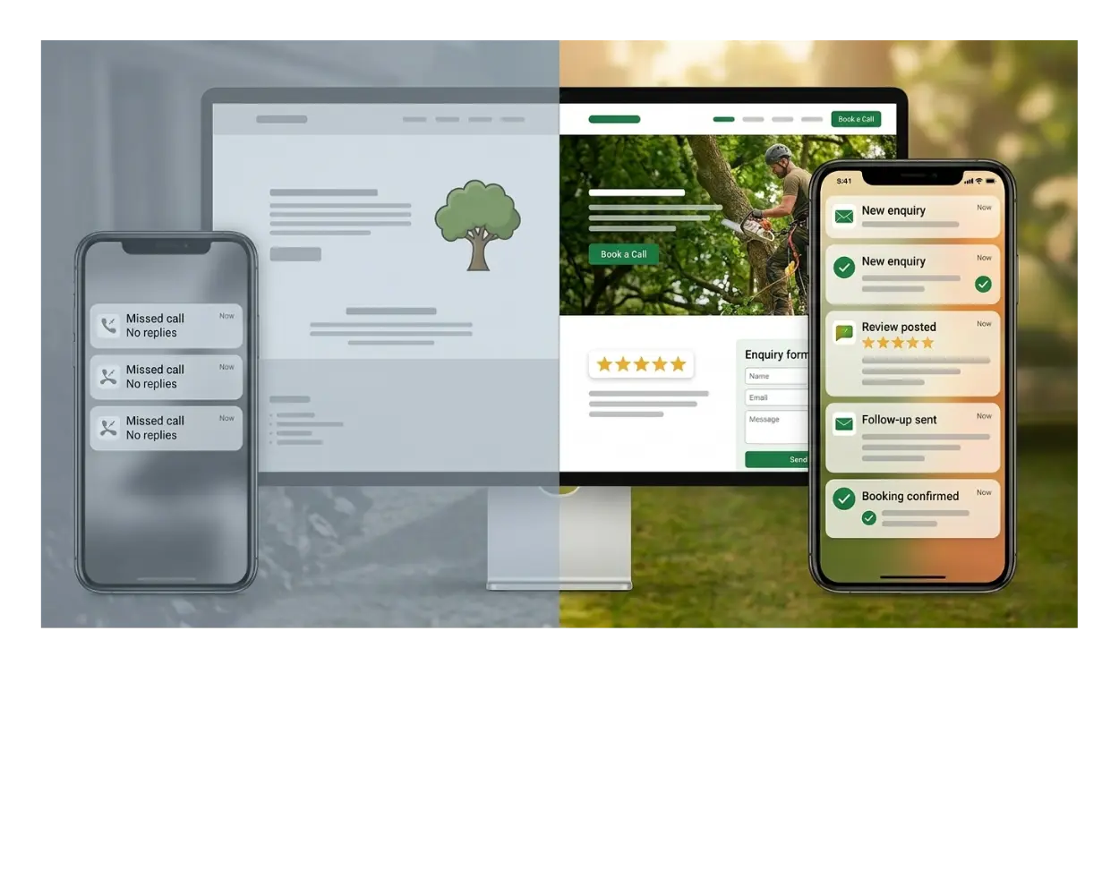 Smart website for tree services